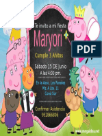 Peppa Pig Invitacion
