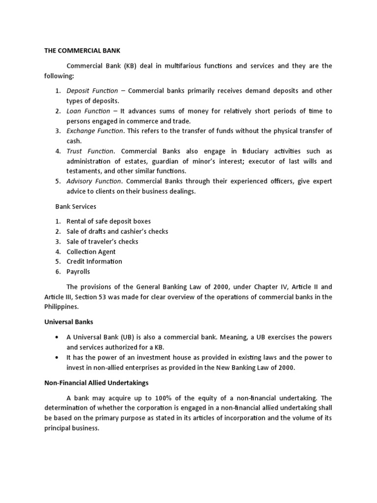 The Commercial Bank PDF Credit Finance & Money Management