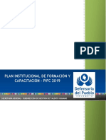 Plan Institucional de Formacion y Capacitacion VF2019