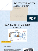 EQUIPOS DE EVAPORACIÓN en la industria