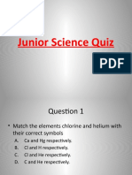 Junior Science Quiz 2