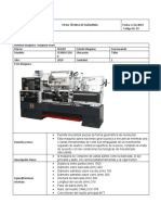 Ficha Técnica de Máquina Torno - Formato Sena - Grupo 2