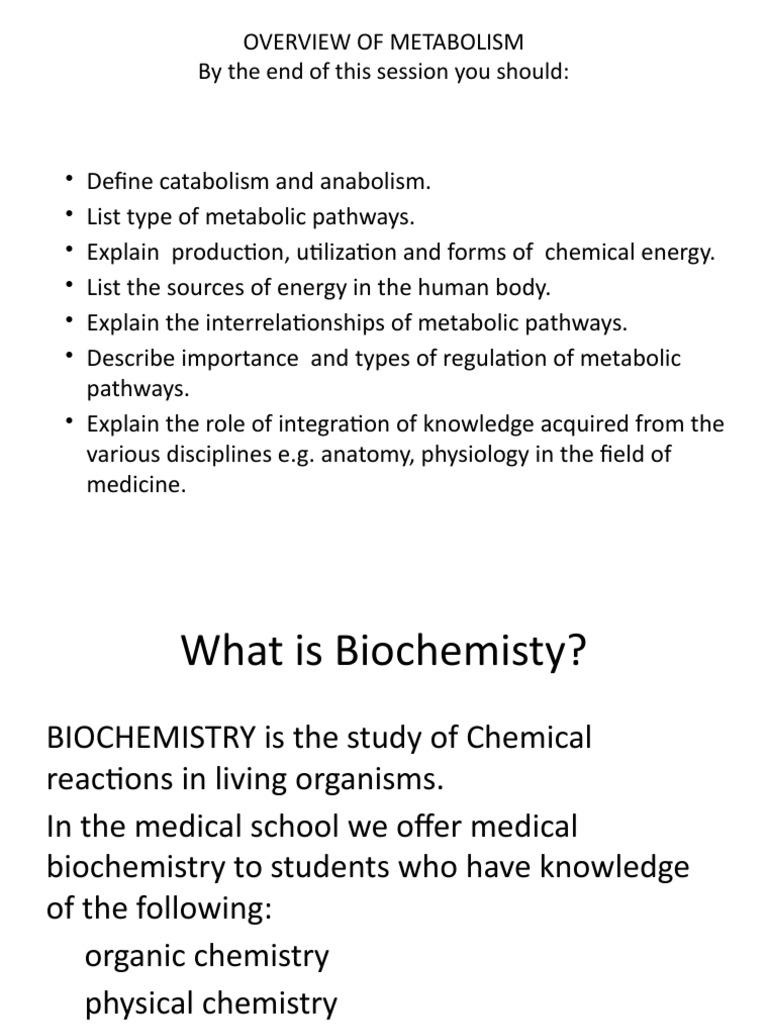 Overview of Metabolism-1 | PDF | Metabolic Pathway | Metabolism