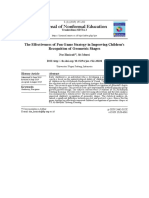 Hazizah, Murni - 2019 - Journal of Nonformal Education The Effectiveness of Fun Game Strategy in Improving Children ' S