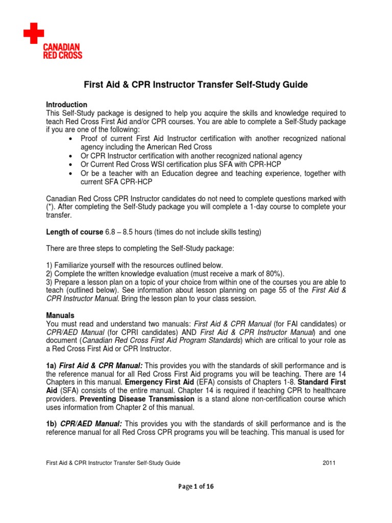 First Aid & CPR Instructor Guide | PDF | American Red Cross | First Aid