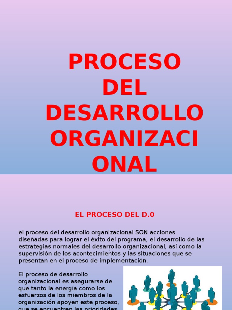 Proceso Del Desarrollo Organizacional | PDF | Desarrollo organizacional ...