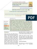 Genetic Variability Study in Fennel (Foeniculum Valgare Mill)