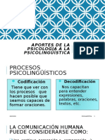 Aportes de La Psicología A La Psicolingüística