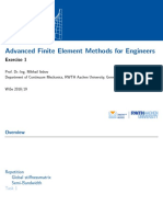Advanced Finite Element Methods For Engineers: Exercise 1