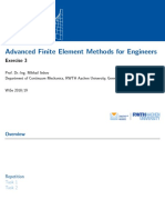 Advanced Finite Element Methods For Engineers: Exercise 3