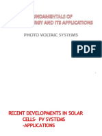 PHOTOVOLTAIC SYSTEMS-RECENT DEVELOPMENTS IN SOLAR CELLS-  PV SYSTEMS -APPLICATIONS.pptx