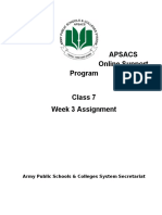Apsacs Online Support Program: Army Public Schools & Colleges System Secretariat