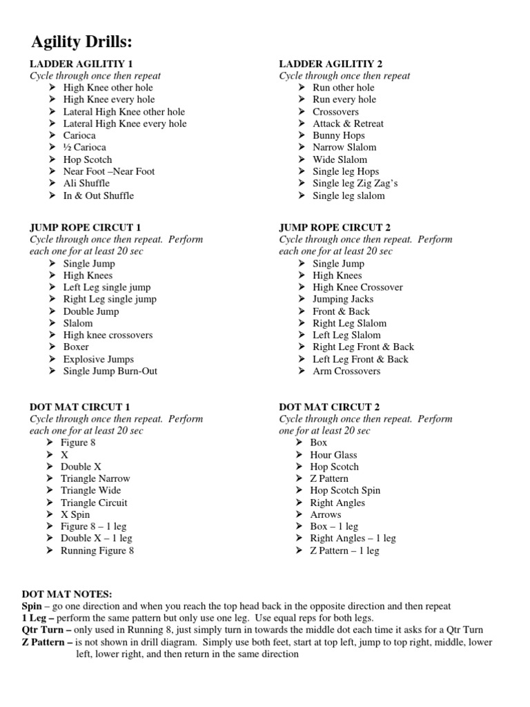 Agility Drills PDF Sports Leisure