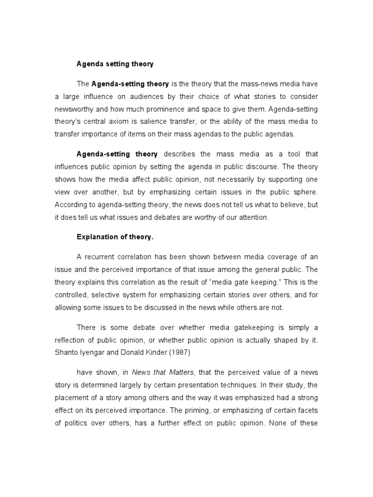 Agenda setting theory examples in pakistan essay picture