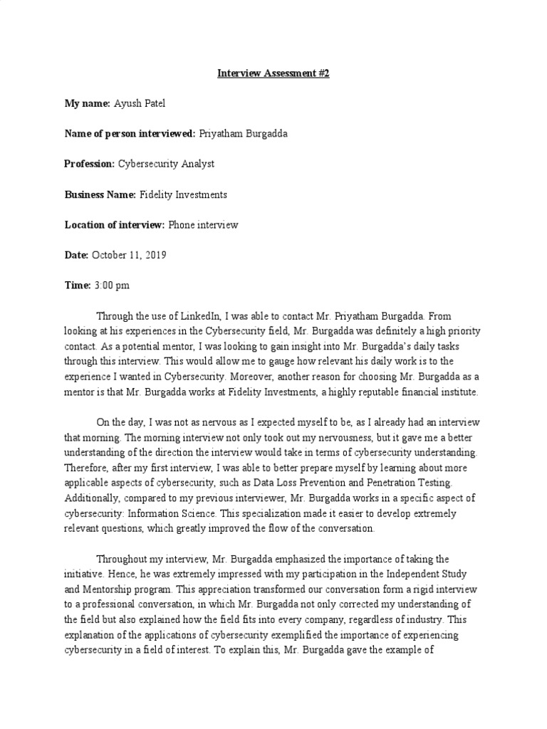 Cybersecurity Analyst Interview Insights | PDF | Interview | Computer ...