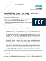 Information Hiding Method Using Best DCT and Wavelet Coefficients and Itswatermark Competition