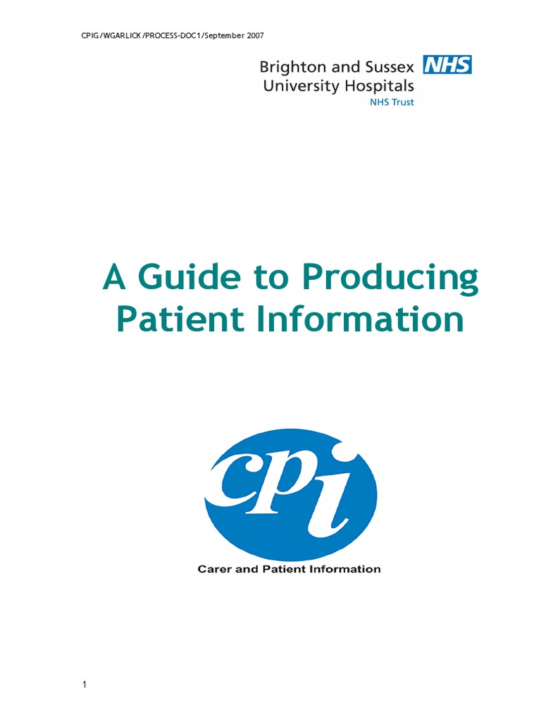 Producing Patient Information Leaflets | PDF | Adverse Effect | Medical ...
