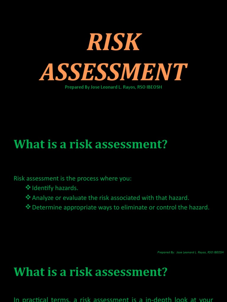 Understanding Risk Assessment Process | PDF | Risk Assessment | Risk