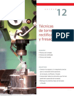Unidad 12 Tecnicas de Torneado Rectificado y Fresado PDF