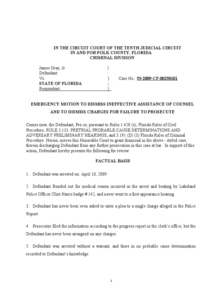 Ineffective Assistance of Counsel Violence
