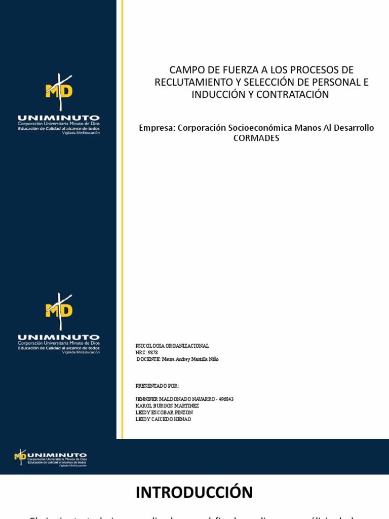 CAMPO DE FUERZA Entrega FINAL PDF Gestión de recursos humanos