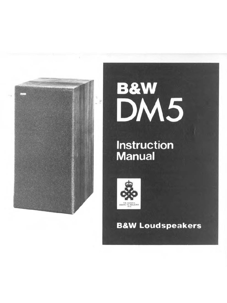 Bowers and Wilkins DM 5 Owners Manual PDF
