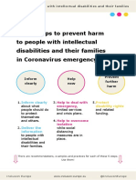Steps To Prevent Harm To People With Intellectual Disabilities and Their Families in Coronavirus Emergency