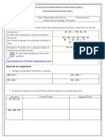 Taller Matemáticas grado cuarto 1 semana