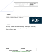 Procedimiento de Control de Documentos - Versión 4