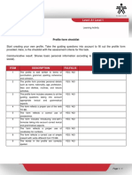 Profile Form Checklist