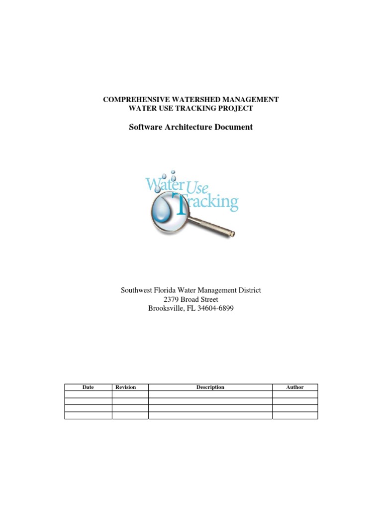 Water Use Tracking Software Architecture | PDF | Model–View–Controller ...