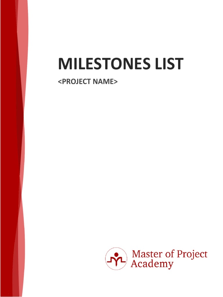 Project Milestones List Guide | PDF