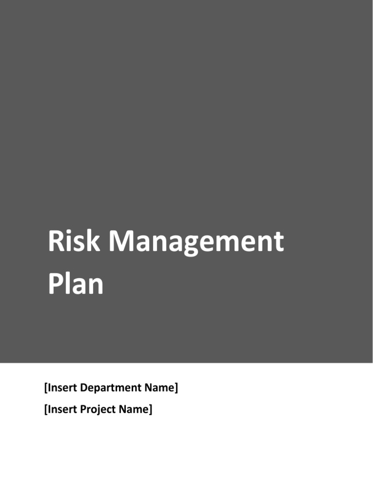 Risk Management Plan Template Guide | PDF | Risk Management | Emergency ...