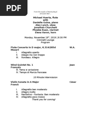 Recital Program