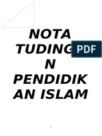 Nota Tudingan Pendidikan Islam SPM 2019 Satu