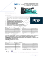 Data Sheet: Diesel Generator 800Kw 60HZ/1800RPM Cummins Model: Kta38-G2
