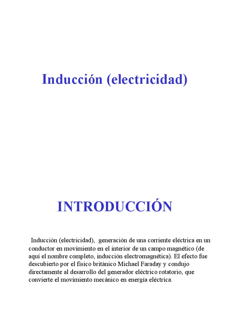 Módulo De Inducción De Electricidad Pdf Electricidad Corriente