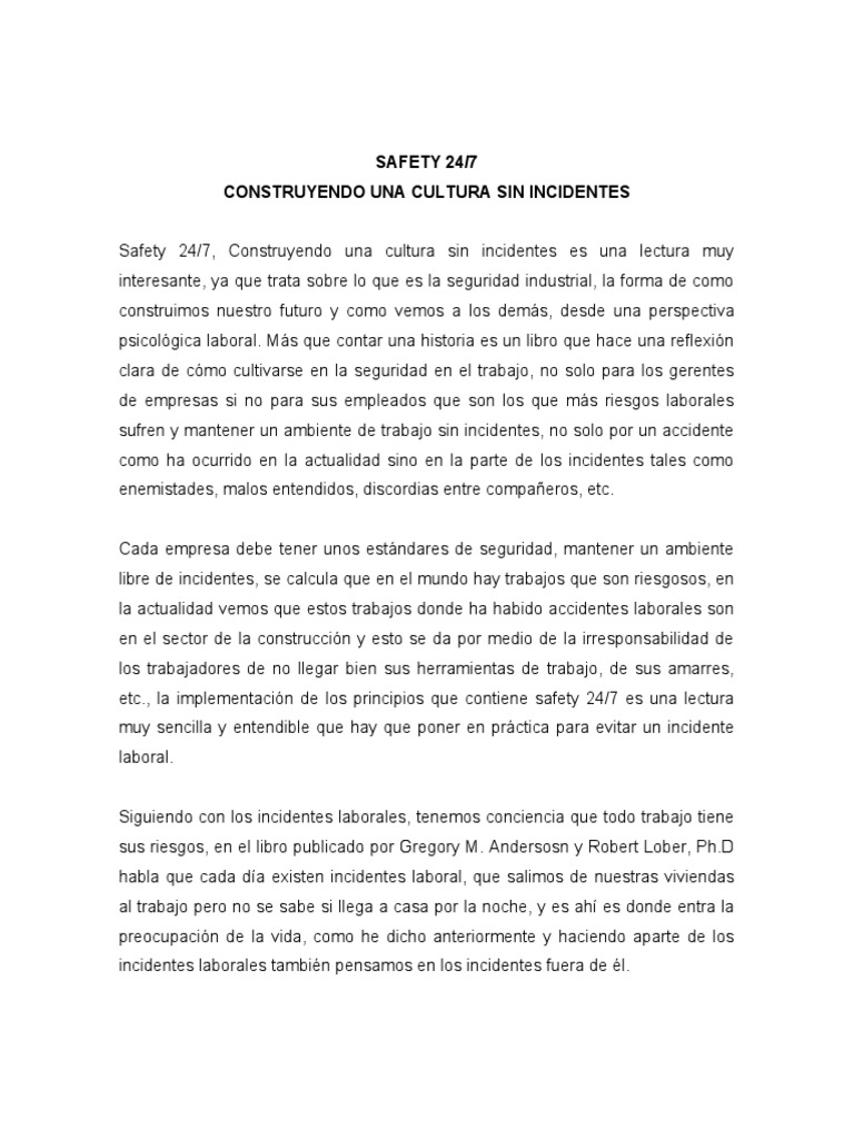 Safety 24 7 PDF Seguridad y salud ocupacional Seguridad