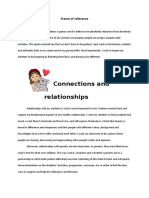 Connections and Relationships: Frame of Reference