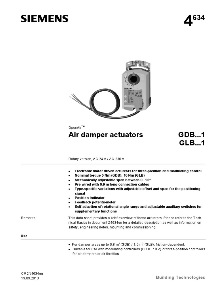 GDB161.1E Datasheet en | PDF | Alternating Current | Switch