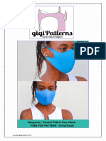 Easy DIY Neoprene Face Mask Pattern - A4