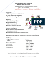 Guia No.2 - Características de Los Artefactos y Procesos o Sistemas Tecnológicos