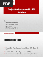 Project On Oracle and Its ERP Solution