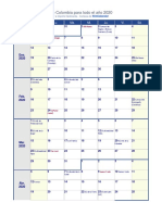 Calendario Semanal 2020 PDF