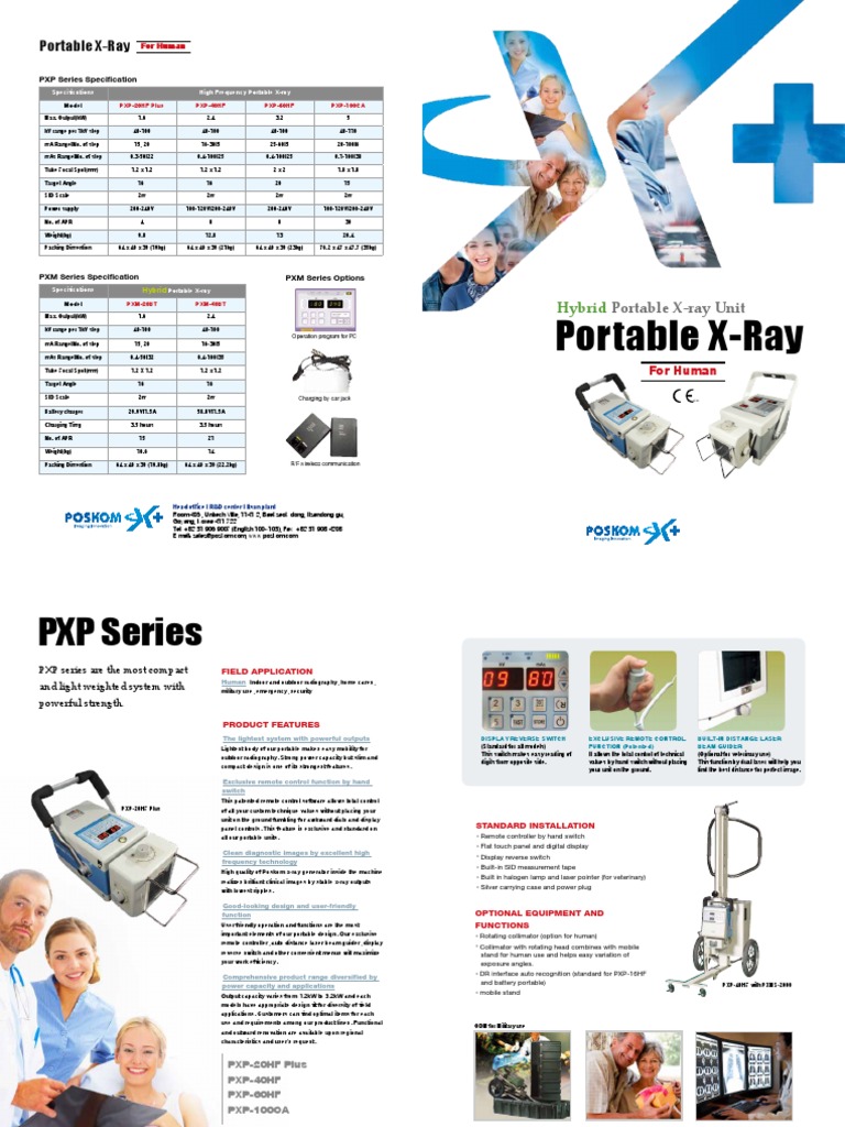 Brochure - Poskom PXP-100CA (Inglés) | PDF | Radiography | X Ray