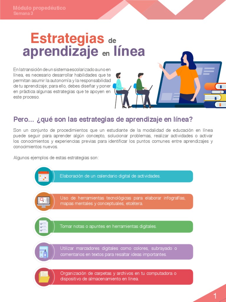 Estrategias de Aprendizaje en Línea | PDF | Información | Aprendizaje