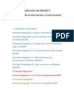 Calificación Del Módulo 1 Tecnologia de La Informacion y Comunicasion PDF