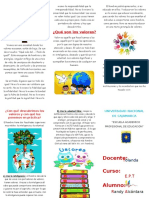 Triptico VALORES HUMANOS