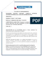 INFORME TALLERES DE ENTRENAMIENTO COMUNICACIÓN ORAL Y ESCRITA 1 P 2020