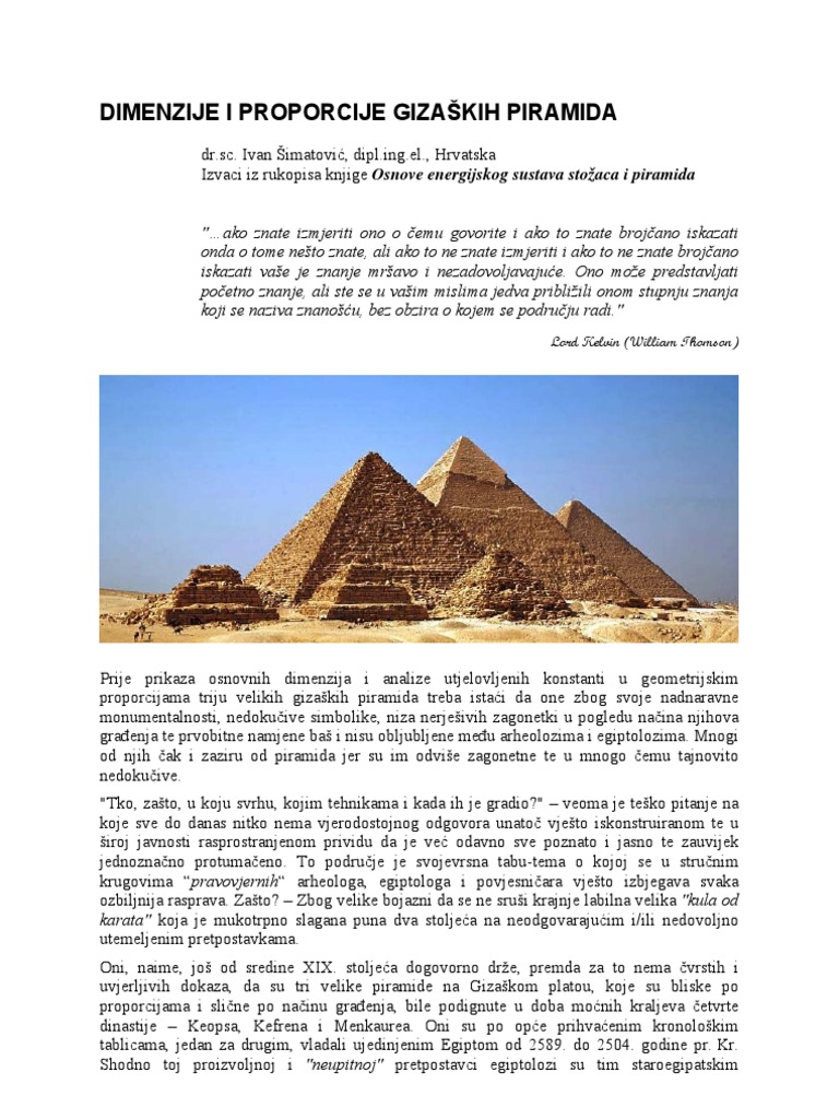01Dimenzije i Proporcije Gizaskih Piramida